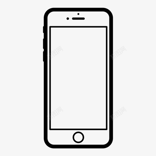 iphone6苹果手机图标svg_新图网 https://ixintu.com iphone6 小工具 手机 智能手机 苹果