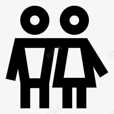 夫妇厕所洗手间图标图标