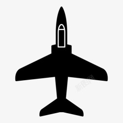 飞行员喷气式战斗机军用图标高清图片
