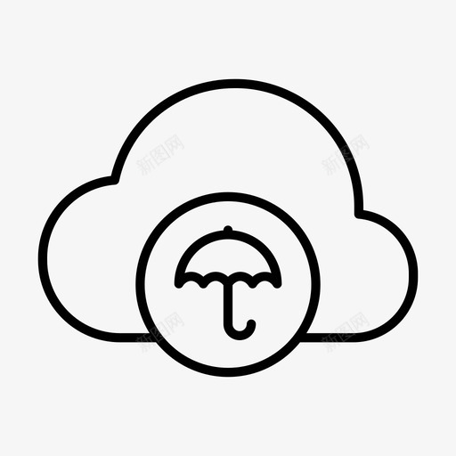 受保护云云保护云安全图标svg_新图网 https://ixintu.com 云保护 云安全 云盾 受保护云 存储保护 安全云