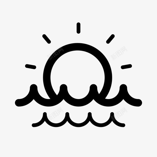 海浪假日海洋图标svg_新图网 https://ixintu.com 假日 冲浪 天气 海洋 海浪 阳光