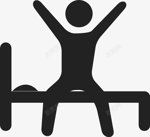 起床床卧室图标svg_新图网 https://ixintu.com 卧室 床 早上 起床 醒来