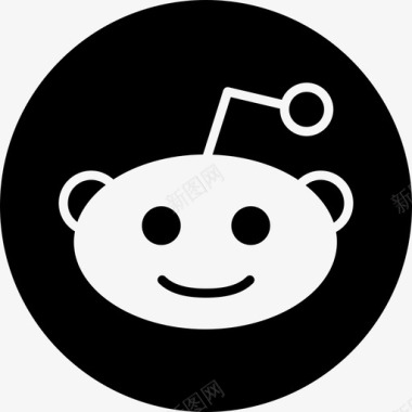 Reddit社交标志字符社交图标圆形图标
