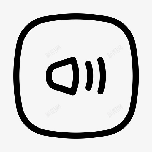 音量按钮媒体图标svg_新图网 https://ixintu.com 声音 媒体 按钮 线路软盒 音量