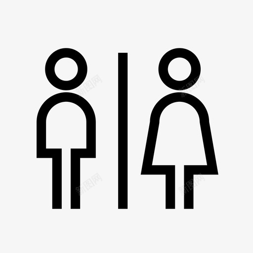 浴室公厕卫生间图标svg_新图网 https://ixintu.com 公厕 卫生间 小图标设置标牌导航 标牌 浴室