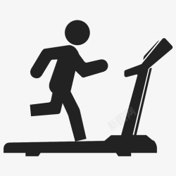 跑步机跑步机有氧运动健身房图标高清图片