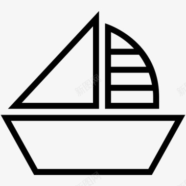 帆船游轮船图标图标