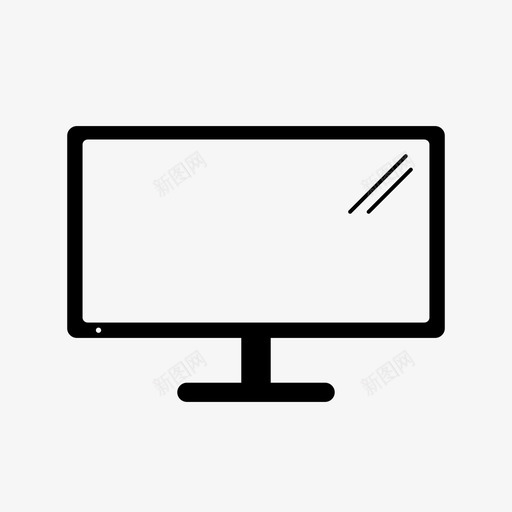显示器平板电视图标svg_新图网 https://ixintu.com 平板 技术用户界面 显示器 电视