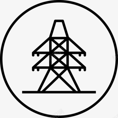 电力井架能源图标图标