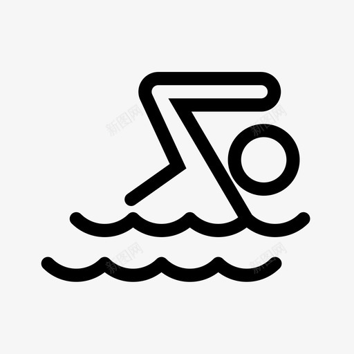 游泳池人运动图标svg_新图网 https://ixintu.com 人 游泳池 运动 迷你图标设置标志导航