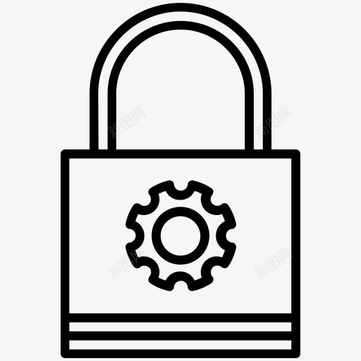 锁定设置齿轮锁定图标svg_新图网 https://ixintu.com 保护 美味pc 锁定 锁定设置 齿轮