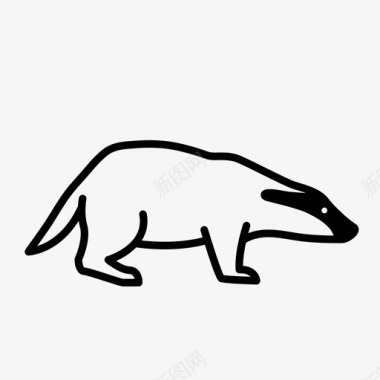 獾食肉动物哺乳动物图标图标
