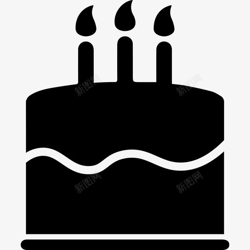 生日蛋糕蜡烛生日快乐图标svg_新图网 https://ixintu.com 生日快乐 生日蛋糕 蜡烛
