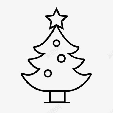 圣诞树球圣诞饰品图标图标