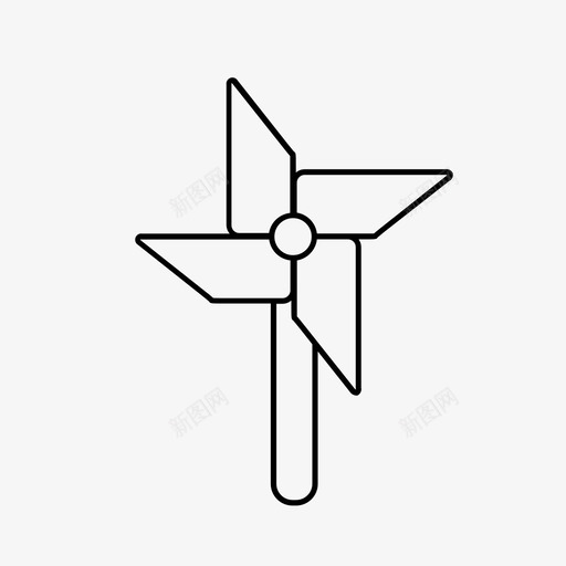 风车预测折纸图标svg_新图网 https://ixintu.com 折纸 正负 纸张 预测 风车