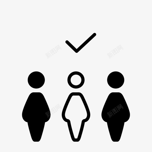 女性组接受复选标记图标svg_新图网 https://ixintu.com 人 复选标记 女性套件 女性组 接受 是