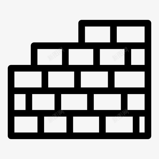 砖墙建筑房屋图标svg_新图网 https://ixintu.com 建筑 房地产 房地产和房屋图标 房屋 砖墙