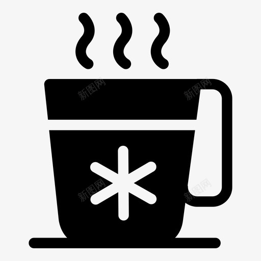 杯子圣诞节热图标svg_新图网 https://ixintu.com 冬天 圣诞节 杯子 热 蒸汽