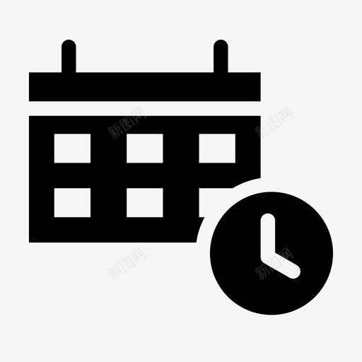 等待时间表议程计划图标svg_新图网 https://ixintu.com 业务填充 等待时间表 计划 议程 项目