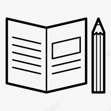 阅读和写作文件教育图标图标