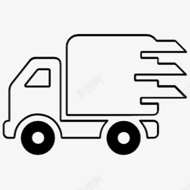 卡车快递服务快速送货图标图标