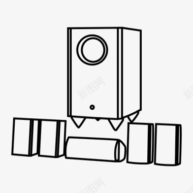 音响系统高保真扬声器扬声器图标图标