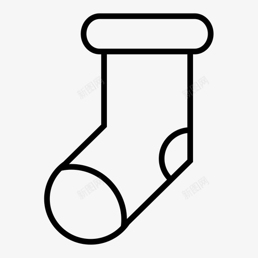 袜子儿童圣诞节图标svg_新图网 https://ixintu.com 儿童 十二月 圣诞系列图标 圣诞节 袜子