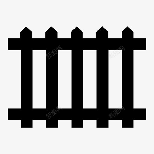 围栏分隔带花园图标svg_新图网 https://ixintu.com 分隔带 围栏 花园 路边 路障 运输