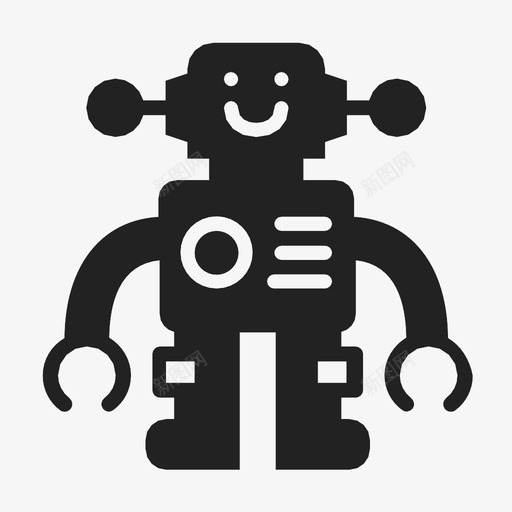 玩具机器人婴儿玩具男孩玩具图标svg_新图网 https://ixintu.com 婴儿玩具 游戏机器人 玩具机器人 男孩玩具