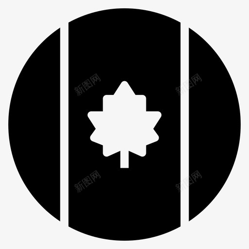 加拿大国家国旗图标svg_新图网 https://ixintu.com 世界圆形旗帜字形 加拿大 国家 国旗