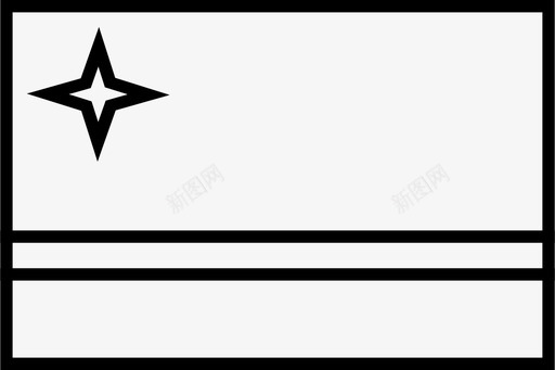 阿鲁巴国家旗帜图标svg_新图网 https://ixintu.com 世界矩形旗帜轮廓 国家 旗帜 阿鲁巴