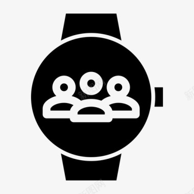 smartwatch电话会议业务小组图标图标