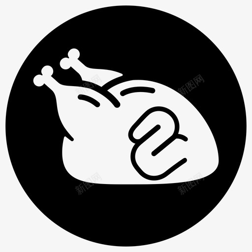 烤鸡食物家禽图标svg_新图网 https://ixintu.com 家禽 感恩节 烤火鸡 烤鸡 食物
