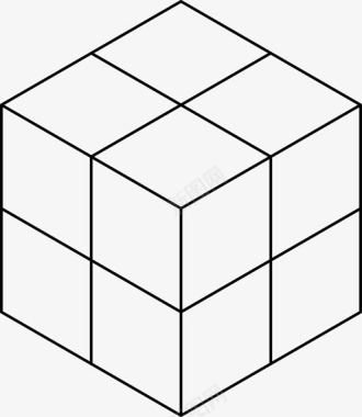 立方体堆栈三维立方体图标图标