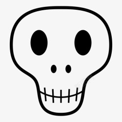 恶作剧的人头骨头头骨死人头图标高清图片
