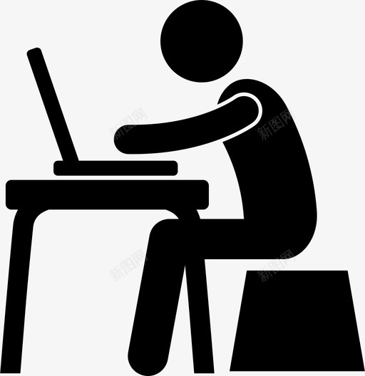 黑客电脑人图标svg_新图网 https://ixintu.com 人 利用 犯罪 电脑 黑客