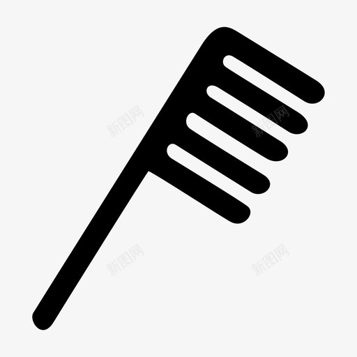 梳子梳头发型图标svg_新图网 https://ixintu.com 发型 咖喱色 梳头 梳子