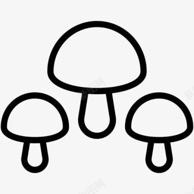 蘑菇真菌植物图标图标