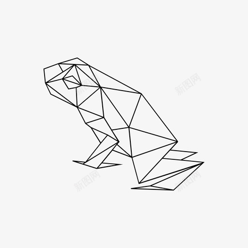 青蛙动物活的图标svg_新图网 https://ixintu.com 动物 折纸 活的 野生的 青蛙