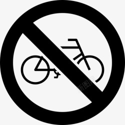 禁止骑车下坡禁止骑自行车禁止骑车限制图标高清图片
