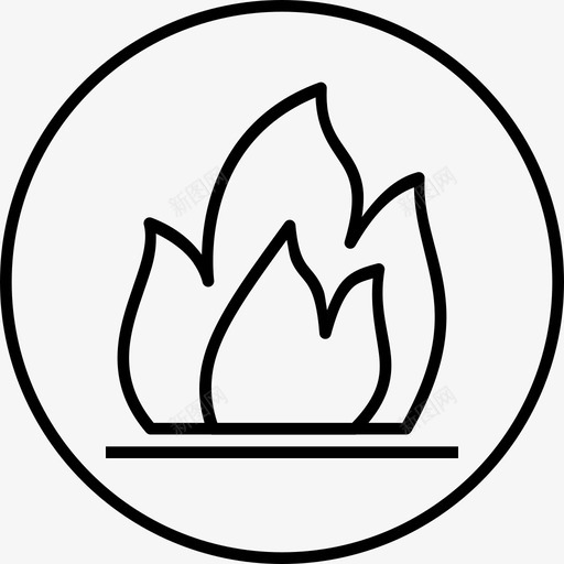 火能源火焰图标svg_新图网 https://ixintu.com 光 工业 工业环线 火 火焰 能源