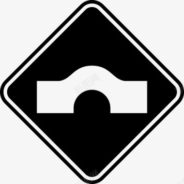 隧道桥路标洞黑路标图标图标