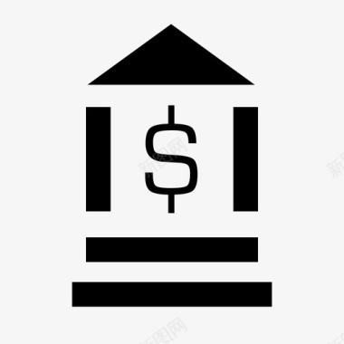 银行现金金融机构图标图标