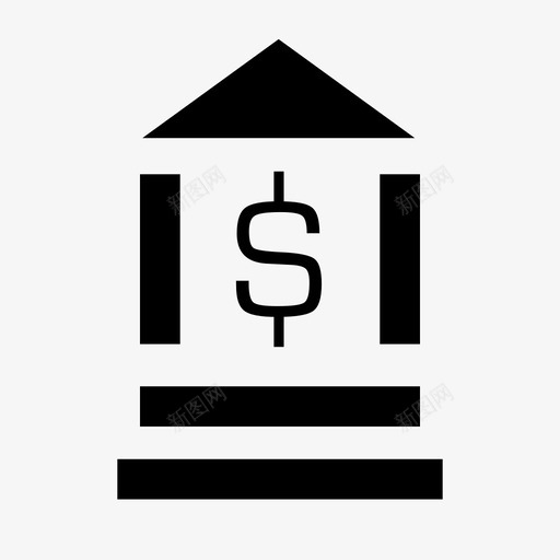银行现金金融机构图标svg_新图网 https://ixintu.com 现金 货币 贷款 金融实体 金融机构 银行