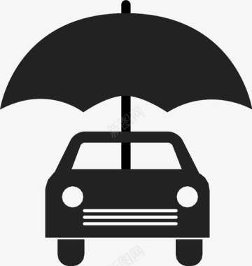 汽车保险保护伞图标图标