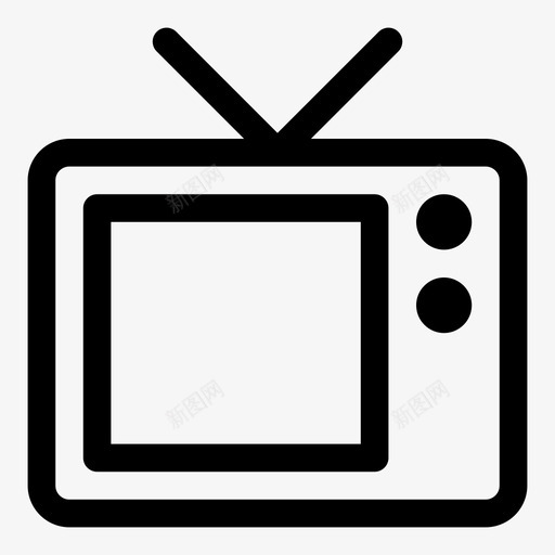 采购产品电视旧电视电视机图标svg_新图网 https://ixintu.com 家用电器 旧电视 电视机 老式电视 采购产品电视