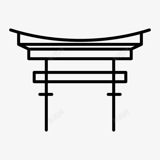itsukuhima考古遗址著名图标svg_新图网 https://ixintu.com itsukuhima 世界地标 地标 线图标 考古遗址 著名
