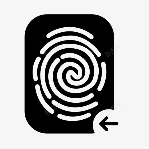 左指纹扫描拇指图标svg_新图网 https://ixintu.com 左指纹 扫描 拇指