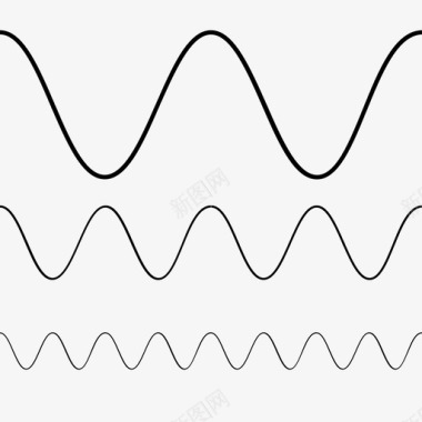 正弦波能量频率图标图标