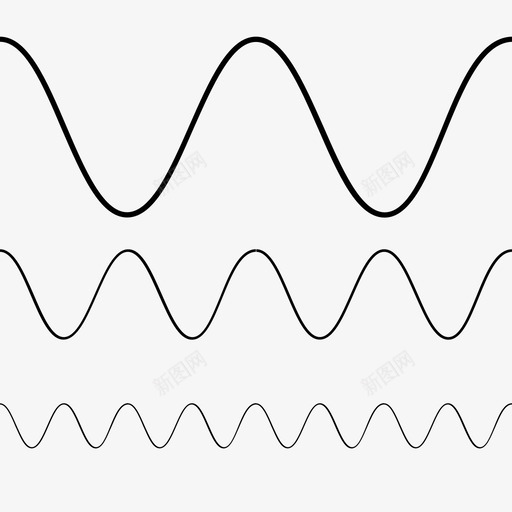 正弦波能量频率图标svg_新图网 https://ixintu.com 振荡 正弦波 能量 频率